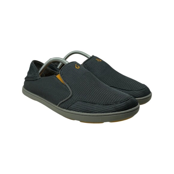 OluKai Slip On Shoes Men\'s Size 10 Nohea Mesh Grey Orange Coastal main image 9